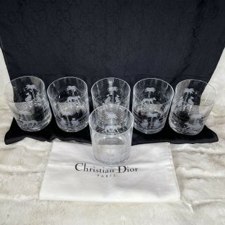 Extremely Rare Christian Dior Old Fashioned Casablanca Crystal Set Of 6