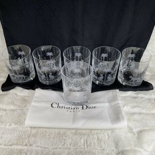 Extremely Rare Christian Dior Old Fashioned Casablanca Crystal Set Of 6 2