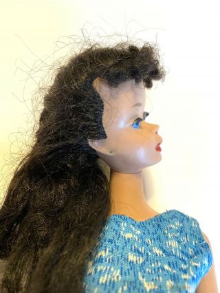 1960 No.  3 Ponytail Barbie Doll Rare Blue Eyeliner Red Nail Polish 6
