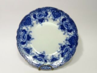 Antique Upper Hanley Pottery England Flow Blue Muriel Dinner Plate 10 "