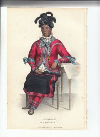 Rare 8vo Hand Colored Mckenney And Hall Portrait Print 1848: Tshusick