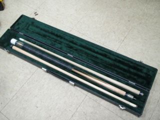 By Palmer Pool Cue Rare With Two Shafts And Hard Case