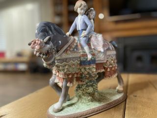 Lladro Retired Valencian Children On Horse Rare Spain Figurine Rare 1489