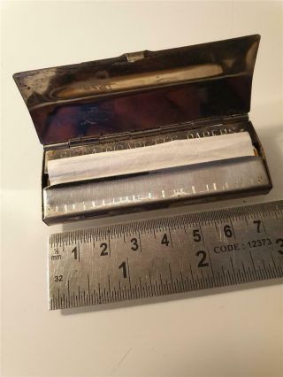 Rare Vintage Tin Rizla Rolling Papers Holder & Old Papers