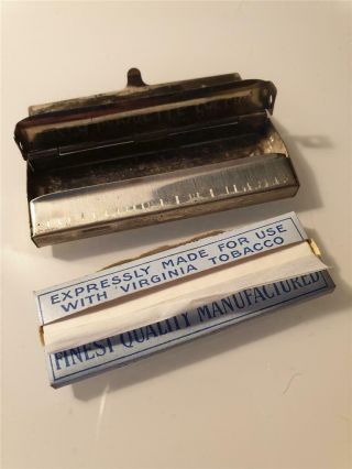 Rare vintage tin Rizla Rolling Papers Holder & old papers 2