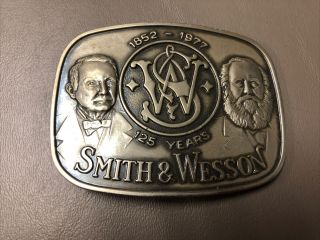 Jlebeau555 Smith & Wesson Belt Buckle,  125 Anniversary Antique Silver 610 1977