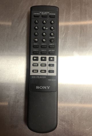 Sony Rm - Dc41 Cd Player Remote Control Oem Vintage Rare