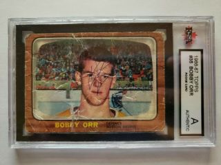 1966 - 67 Topps 35 Bobby Orr Rookie Ksa Graded Authentic - Rare Vintage