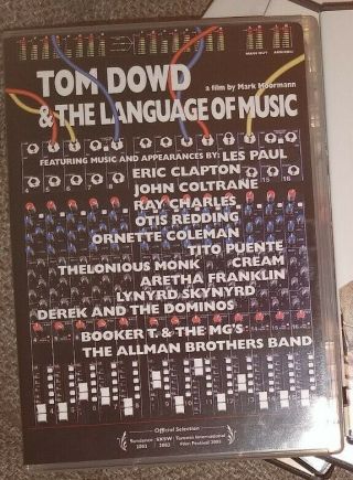 Tom Dowd & The Language Of Music Dvd Out Of Print Rare Documentary Oop Vgc