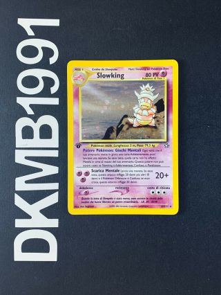 Slowking Holo Rare 1st Edition 14/111 Neo Genesis Pokemon Card - Italian -