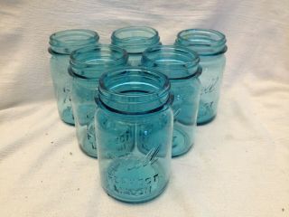 Antique Ball Blue Canning Jars Pint Size Ball Perfect Mason Vintage Canning Jars