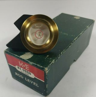 Rare Vintage Keuffel & Esser Co.  Brass Bulls Eye Rod Level K&e 81 - 0550