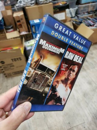 Dvd Maximum Overdrive / Raw Deal Oop Out Of Print Arnold Schwarzenegger Rare