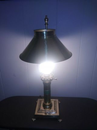 Vintage Brass Paris Istanbul Orient Express Lantern Table Lamp 20 1/2 