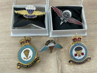Raf Irvin Gq Parachute Lapel Badges Rare