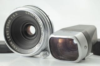 Rare ”near " Canon 25mm F/3.  5 Lens 25mm Finder L39 Ltm Leica Screw Japan