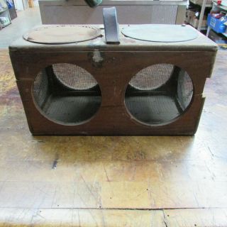 Primitive Hand Made Wood Cricket Cage / Box