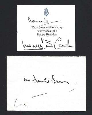 Charles Prince Of Wales,  Camilla Duchess Of Cornwall Signed Card,  Rare,  Jsa Loa