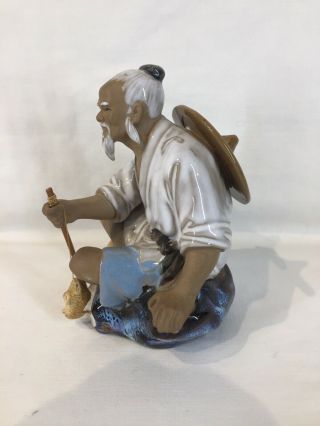 Shiwan Ceramic Chinese Mudman Fisherman Porcelain / Pottery,  Statues,  Figure 2