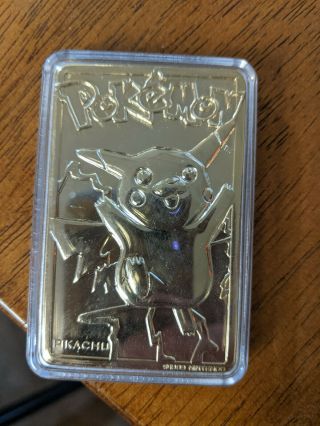 Pokemon 1999 23K Gold Plate Burger King Metal Pickachu Card 2