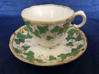Good Antique Coalport / Ridgway Porcelain Cup And Saucer.  3.  C1830.