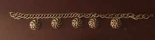 VERY RARE Vintage Signed Joseff Of Hollywood spiral Charm necklace/earrings 2