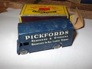 Vintage Matchbox Lesney Moko No 46 Pickfords Removal Van Blue Rare Model,  Box