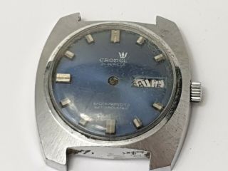 Vintage Cronel 21 Jewels Mens Day / Date Watch For Repair,  Vintage Mens Watch
