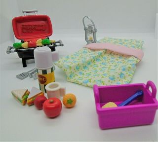 Sylvanian Families Bbq & Camping Accessories Set Calico Critters Flair Vintage