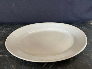 Antique White Ironstone Oval Serving Dish / Bowl 12 X 8