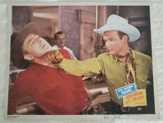 Vintage Lobby Card Rainbow Over Texas 1946 Roy Rogers Trigger 11x14 " Poster Rare