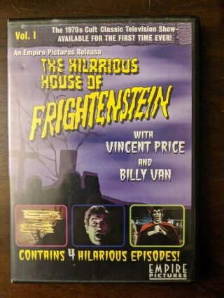 The Hilarious House Of Frightenstein Vol 1 Dvd Out Of Print Rare Vincent Price