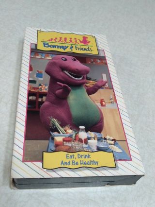 Barney & Friends Eat,  Drink,  And Be Healthy Time Life Vhs Rare