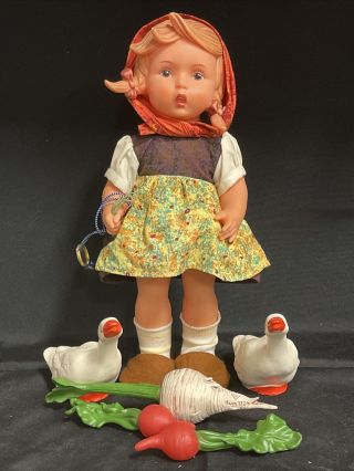 Rare Goebel Hummel Gretel Alpine Children Vinyl Doll 12” Germany