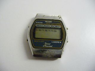 RARE Unusual Hong Kong Melodie digital LCD wrist watch 1980 ' s era French display 2