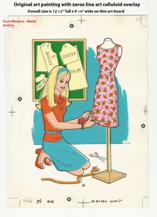 Page 28 Painting From Barbie Crossword Puzzles - Mattel Archive 1976