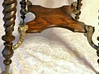 Rare Antique 1800 ' s Victorian Parlor Table / Claw Feet / Lion Heads 3