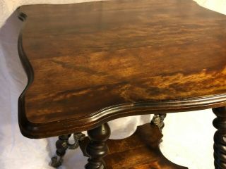 Rare Antique 1800 ' s Victorian Parlor Table / Claw Feet / Lion Heads 4