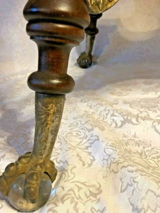 Rare Antique 1800 ' s Victorian Parlor Table / Claw Feet / Lion Heads 5