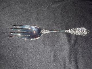 Wallace Silversmiths Grand Baroque Large Salad Fork,  Silver Plate 9 1/4 "