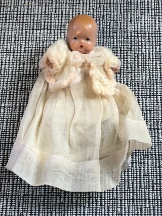 Vintage All Bisque Nancy Ann Story Book Doll Hush - A - Bye Baby - Starfish Hands