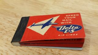 Rare Vintage Delta C&s Airlines Air Mail Sticker Booklet