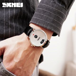 Skmei Luxury Watches For Men Waterproof Quartz Watch Steel/leather Strap 1489 5