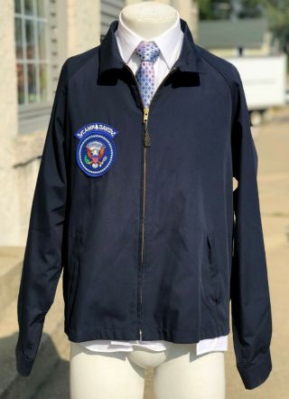 RARE Authentic 1986 Ronald Reagan Presidential Seal Camp David Guest Jacket 44L 3