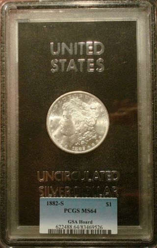 1882 S Gsa Hoard Non Cc Morgan Silver Dollar Pcgs Ms64 Rare