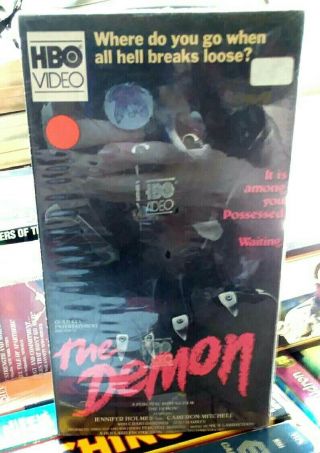 The Demon Vhs Rare Hbo Vintage.  Jennifer Holmes Cameron Mitchell.  Horror Movie.