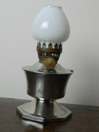 Vintage Chrome Metamophic Kelly Type Lamp - Complete With Wick / Chimney