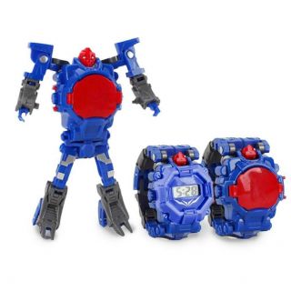 2 In 1 Transforming Robot Toy Watch Creative Electronic Deformed Kids Wristwatch