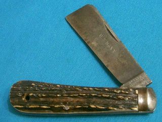 Rare Antique Joseph Jeffries Sheffield " Us " Navy Stag Sailors Rope Knife Vintage