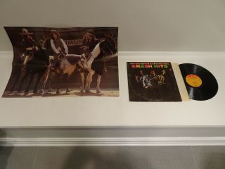 Vg/vg,  Jimi Hendrix Smash Hits Lp Rare Orig 2 - Tone 1969 W/ Poster Axis Ladyland